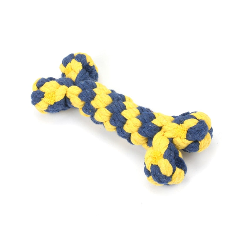 Knochenförmiges Baumwoll-Kauspielzeug für Hunde