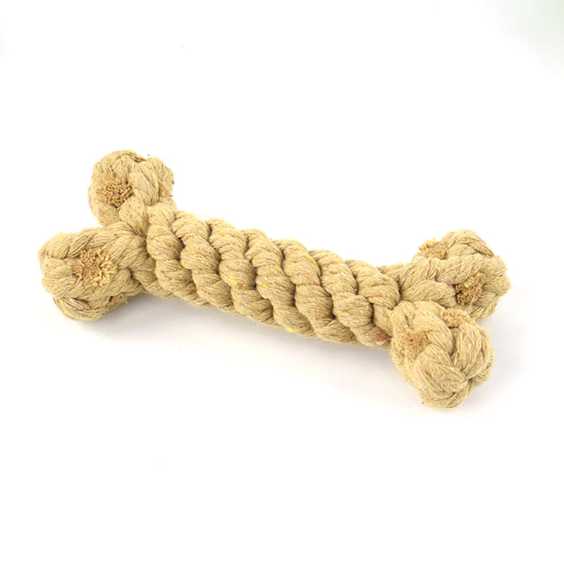 Knochenförmiges Baumwoll-Kauspielzeug für Hunde
